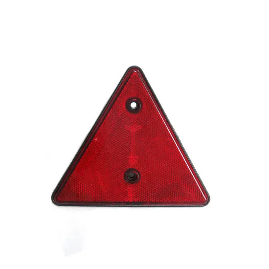 5 Inch ECE Red Triangle Shape Safety Reflectors Plastic Warning Sign for Truck Trailer 