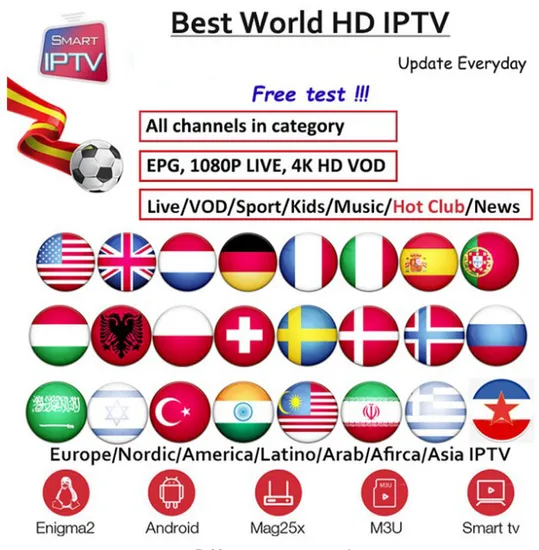 Western Europe IPTV 4K 12 Months Subscription for United Kingdom France Ireland Netherlands Belgium Luxembourg Monaco Country with Credit Control Reseller Panel 