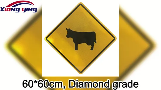 60*60cm Diamond Grade Reflective Traffic Sign Board for Road Safety Marking 
