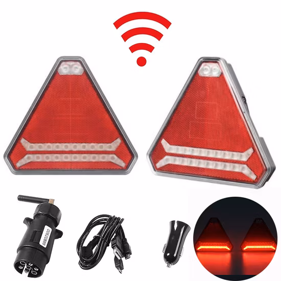 New Wireless Combine LED Tail Light for 12 24V Trailer Free Cable Magnetic Mount Rear Position Turn Brake Light for Trailer
