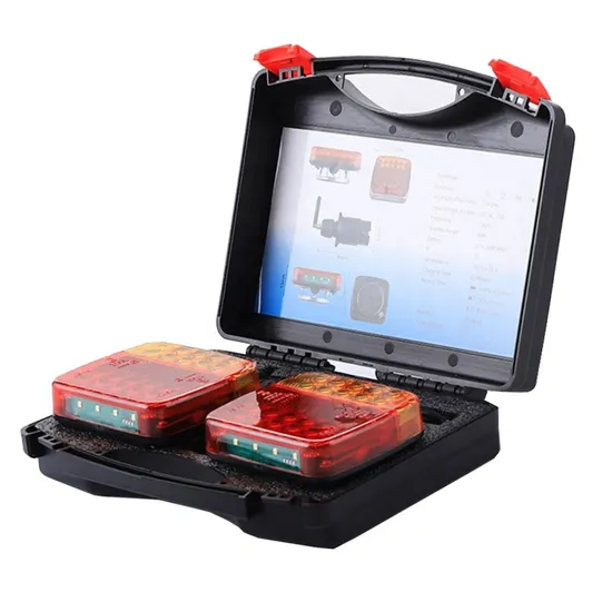 Wireless Trailer Lights for Towing 2 PCS Rechargeable LED Magnetic Tail Light Kit for Tow Truck Waterproof Durable Tow Lights Kit for Boat Utility RV Camper Jet 