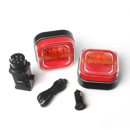 Wireless Trailer Lights for Towing 2 PCS Rechargeable LED Magnetic Tail Light Kit for Tow Truck Waterproof Durable Tow Lights Kit for Boat Utility RV Camper 