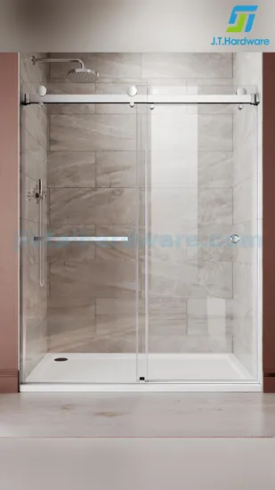 American Standard Two Door Bypass Sliding Shower Door System with Buffering 