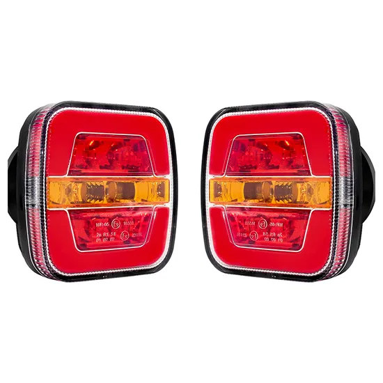12V 24V ECE Trailer Lights for Towing Square LED Tail Light for Tow Truck Waterproof Durable Tow Lights Kit for Boat Utility RV Camper Jet Ski Boats Caravan 