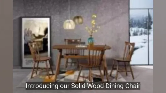 Solid Wood Dining Chair with Scandinavian Design for Chic Cafe Seating 
