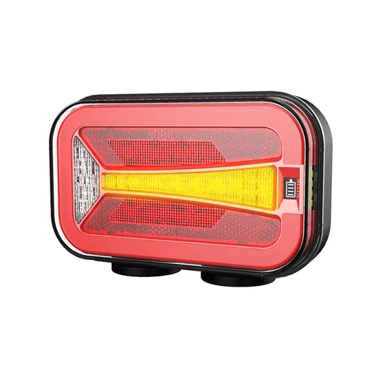 2022 New Wireless 12V 24V Trailer Truck Turn LED Rear Position Combination Tail Light RV Tractor Yacht Pickup Brake Signal Light Chargeable Rear Light Trailer 