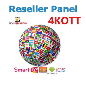 4kott Server Reseller Panel IPTV Subscription Code for All Europe Nederland Belgium Germany Channels Smarters 4K Ott Credits 