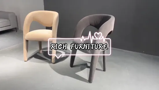 European Scandinavian Nordic Upholstered Dining Chair Danish French Holland Popular Velvet Fabric Accent Chair Hotel 